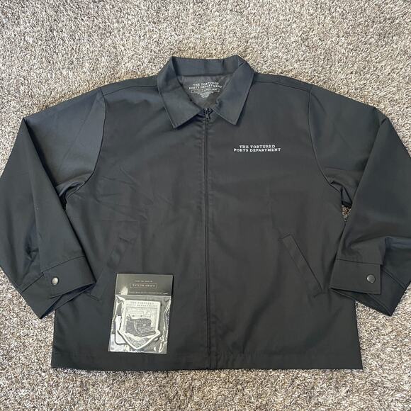 Taylor Swift Tortured Poets Department Black Jacket Patch Set Plus Size 2X TTPD - Picture 1 of 10